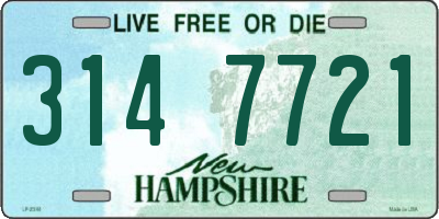 NH license plate 3147721