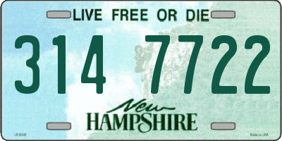 NH license plate 3147722