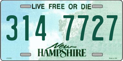 NH license plate 3147727