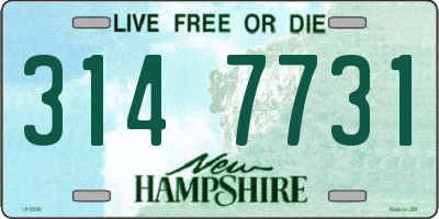 NH license plate 3147731