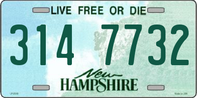 NH license plate 3147732