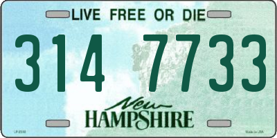 NH license plate 3147733