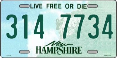 NH license plate 3147734
