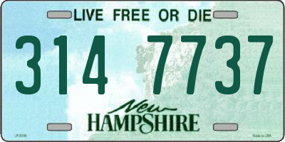 NH license plate 3147737