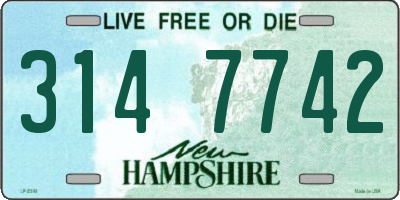 NH license plate 3147742