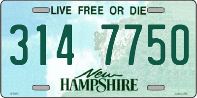 NH license plate 3147750