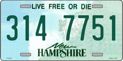 NH license plate 3147751