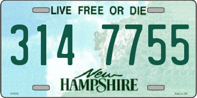 NH license plate 3147755