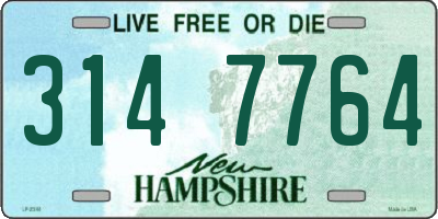 NH license plate 3147764