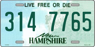 NH license plate 3147765