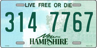 NH license plate 3147767