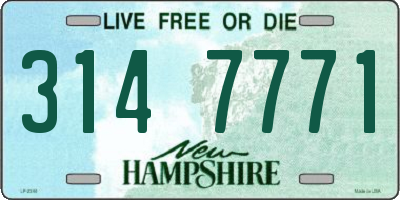 NH license plate 3147771