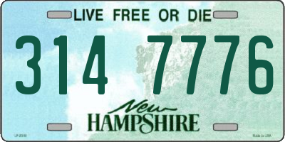 NH license plate 3147776