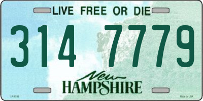 NH license plate 3147779
