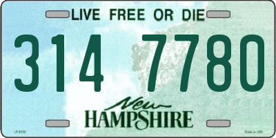 NH license plate 3147780