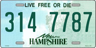 NH license plate 3147787