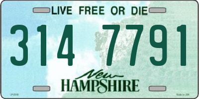 NH license plate 3147791