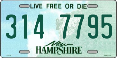 NH license plate 3147795