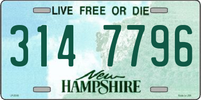 NH license plate 3147796
