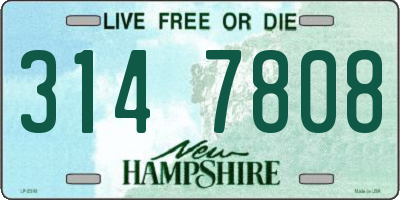 NH license plate 3147808