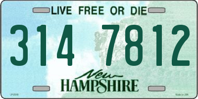 NH license plate 3147812