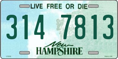 NH license plate 3147813