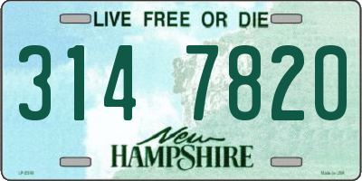 NH license plate 3147820
