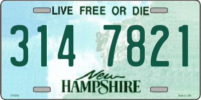 NH license plate 3147821