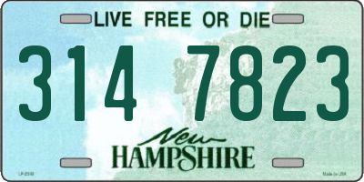 NH license plate 3147823