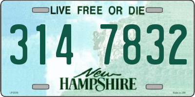 NH license plate 3147832