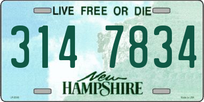 NH license plate 3147834