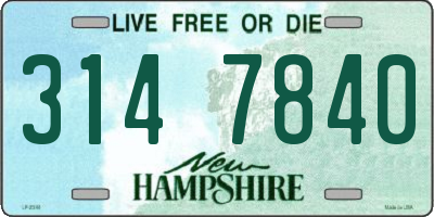 NH license plate 3147840