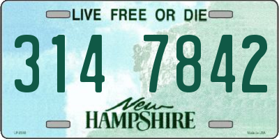 NH license plate 3147842