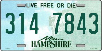 NH license plate 3147843