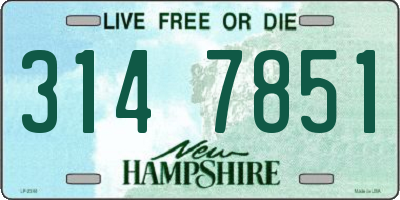 NH license plate 3147851