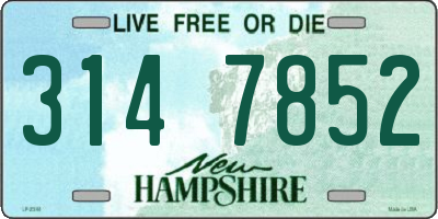 NH license plate 3147852