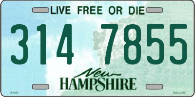 NH license plate 3147855