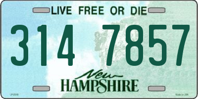 NH license plate 3147857