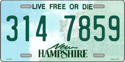 NH license plate 3147859