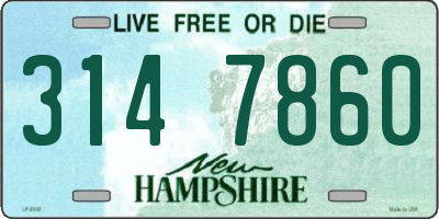 NH license plate 3147860