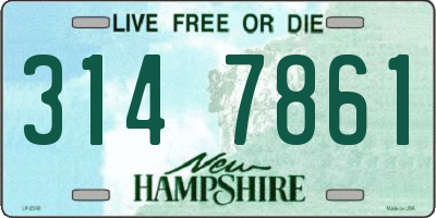 NH license plate 3147861