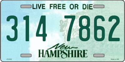 NH license plate 3147862