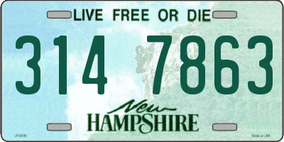 NH license plate 3147863