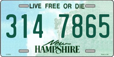 NH license plate 3147865