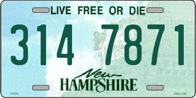 NH license plate 3147871
