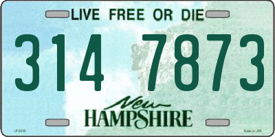 NH license plate 3147873