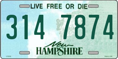 NH license plate 3147874