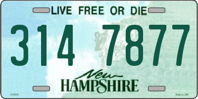 NH license plate 3147877