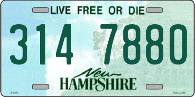NH license plate 3147880