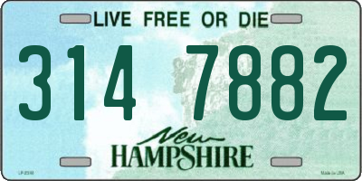NH license plate 3147882